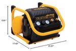 DEWALT DWFP55130 2.5 Gallon Pancake Air Compressor, 200 PSI Max, Quiet Oil-Free Pump, Portable Trim Compressor - Image 3
