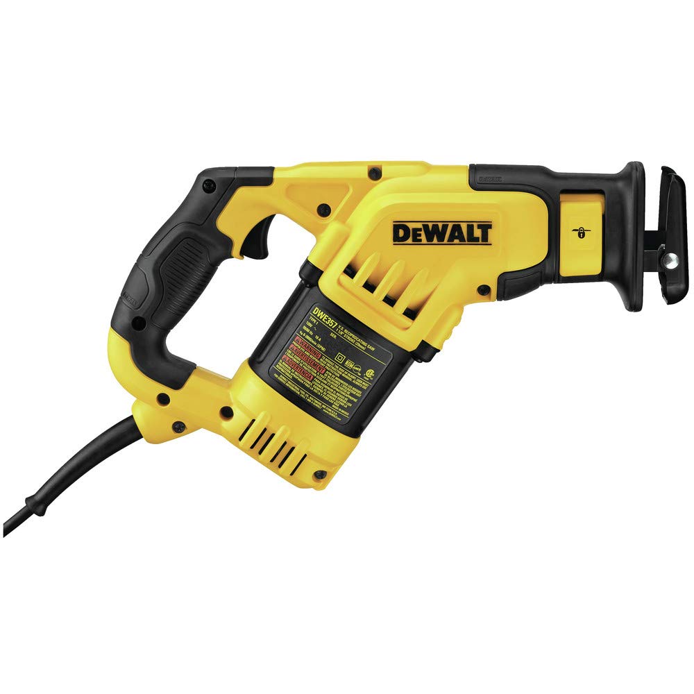 51VxR2_cp1L DEWALT DWE357 10-Amp Compact Reciprocating Saw, 14.5-Inch Length, Variable Speed 0-2,800 SPM - Image 1