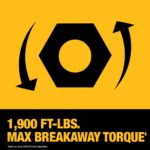 DEWALT 20V MAX XR 1/2" High-Torque Cordless Impact Wrench Kit with Hog Ring Anvil (DCF961GP1) - Image 8