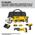 DEWALT 5-Tool Combo Kit 20V MAX Cordless Drill Impact Driver Saw Multi-Tool with Battery & Charger DCK551D1M1 - Image 2