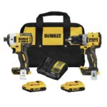 DEWALT 20V MAX XR Cordless Drill/Driver & Impact Driver Combo Kit with 2x 2Ah Batteries (DCK248D2)