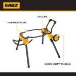 DEWALT 10-Inch Table Saw 15A, 32.5" Rip, Rolling Stand - DWE7491RS Portable Jobsite Saw with 4800 RPM - Image 4