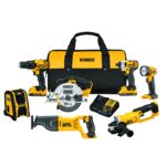 DEWALT DCK720D2 20V MAX 7-Tool Combo Kit with Drill, Impact Driver, Circular Saw, Grinder & Bluetooth Radio