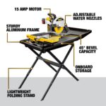 DEWALT Wet Tile Saw with Stand, 10-Inch, Corded (D24000S) - Image 3