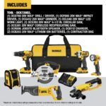 DEWALT DCK720D2 20V MAX 7-Tool Combo Kit with Drill, Impact Driver, Circular Saw, Grinder & Bluetooth Radio - Image 2