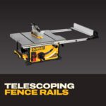 DEWALT 10-Inch Table Saw 15A, 32.5" Rip, Rolling Stand - DWE7491RS Portable Jobsite Saw with 4800 RPM - Image 9
