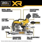 DEWALT 20V MAX XR 12" Double Bevel Sliding Cordless Miter Saw Kit (DCS785WW1) with Battery & Charger - Image 4
