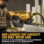 DEWALT 20V MAX XR 12" Double Bevel Sliding Cordless Miter Saw Kit (DCS785WW1) with Battery & Charger - Image 6